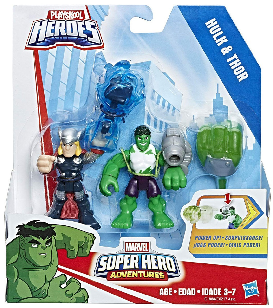 Marvel Playskool Heroes Super Hero Adventures Hulk Thor
