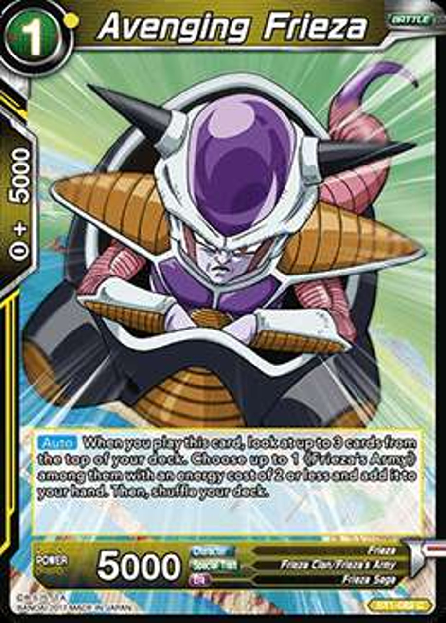 Dragon Ball Super Collectible Card Game Galactic Battle Single Card Common Avenging Frieza BT1 ...