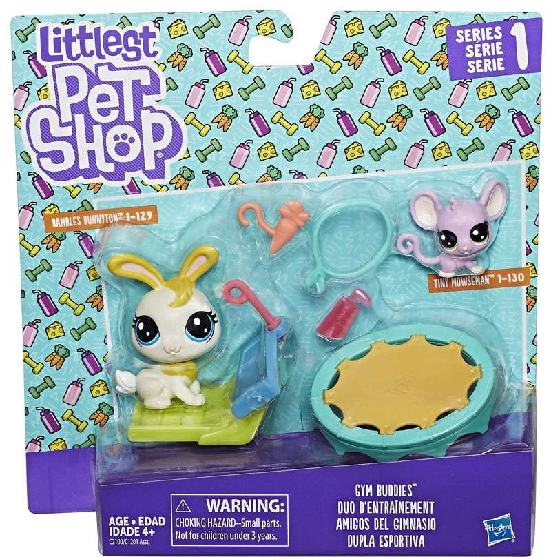Littlest Pet Shop Series 1 Gym Buddies Mini Figure 2Pack Rambles
