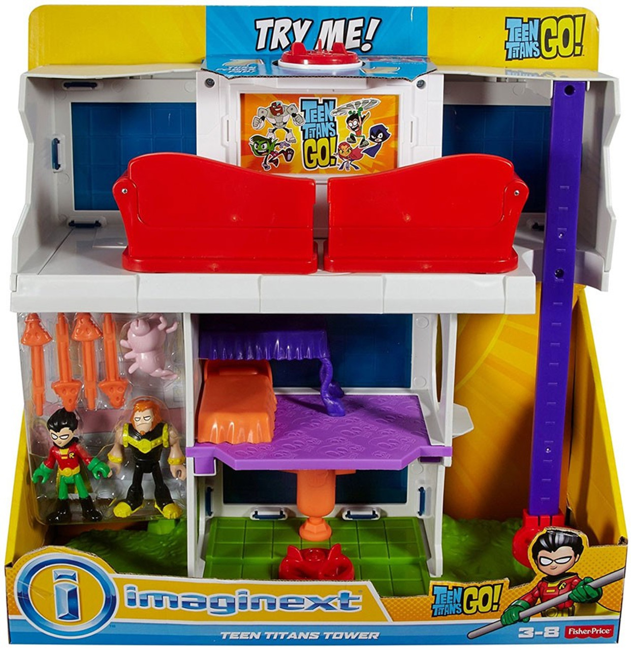 Fisher Price Teen Titans Go Imaginext Teen Titan Tower 3 Playset Robin
