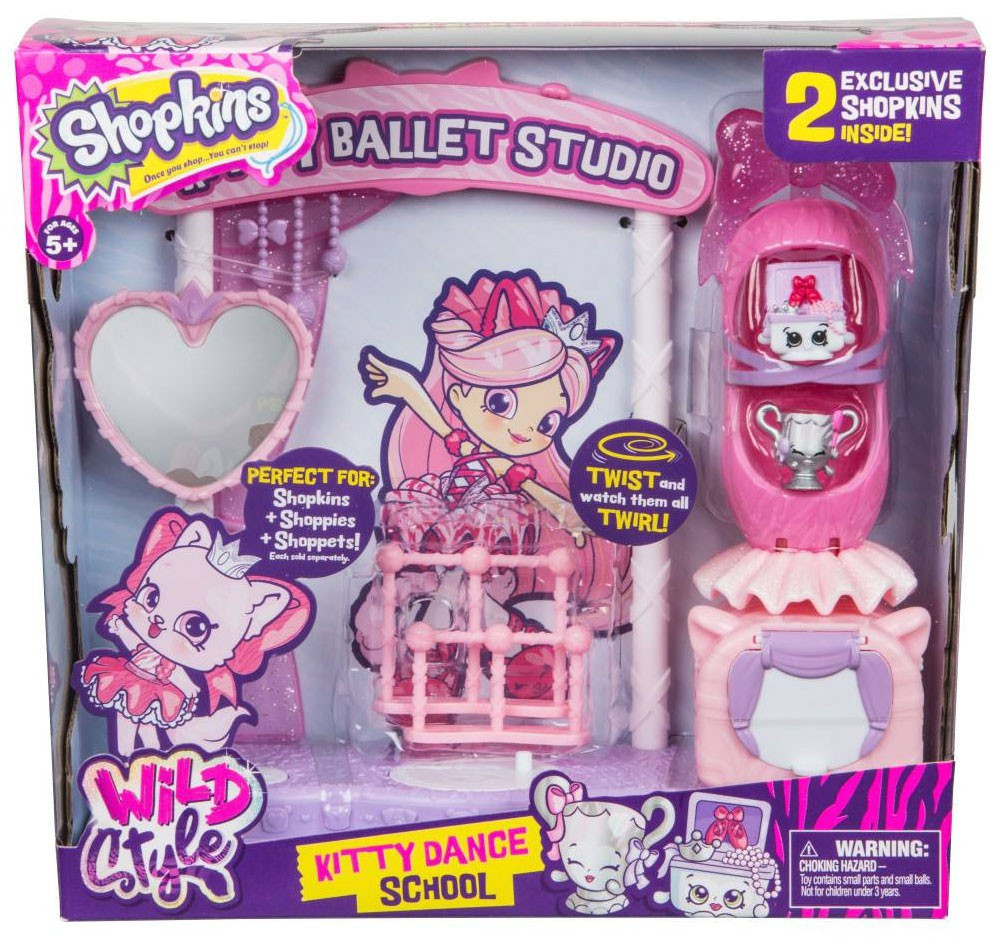 Shopkins Shoppies Season 9 Wild Style Kitty Dance School Playset Moose