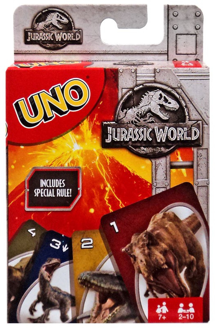 uno jurassic world World Jurassic  Card UNO Mattel ToyWiz World Jurassic Game