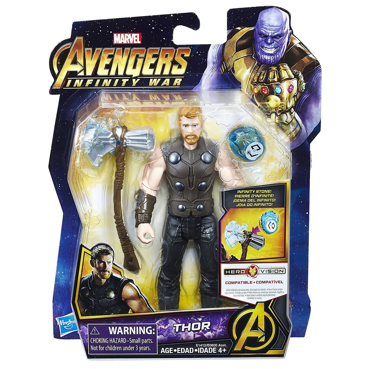Marvel Avengers Infinity War Series 1 Thor 6 Action Figure with Stone Hasbro Toys - ToyWiz