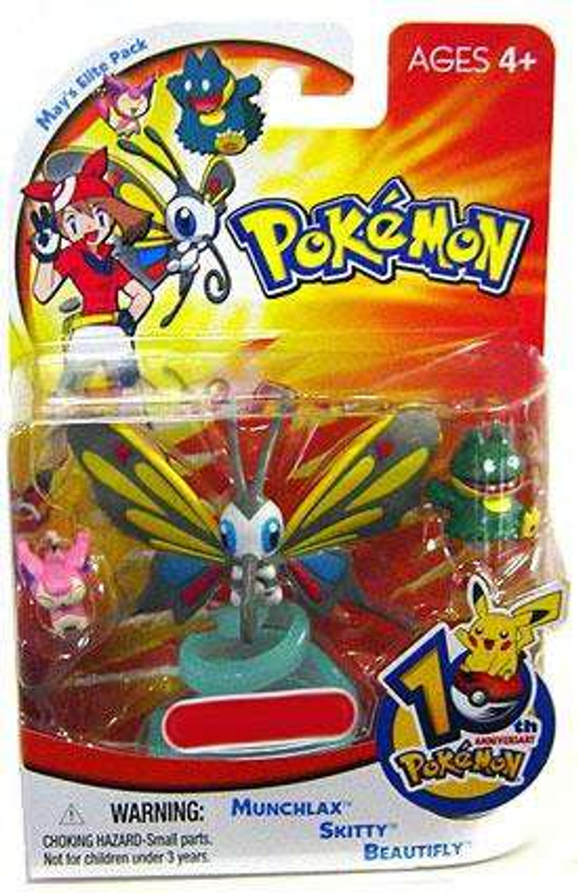 Pokemon 10th Anniversary Mays Elite Pack Exclusive Mini Figure 3Pack