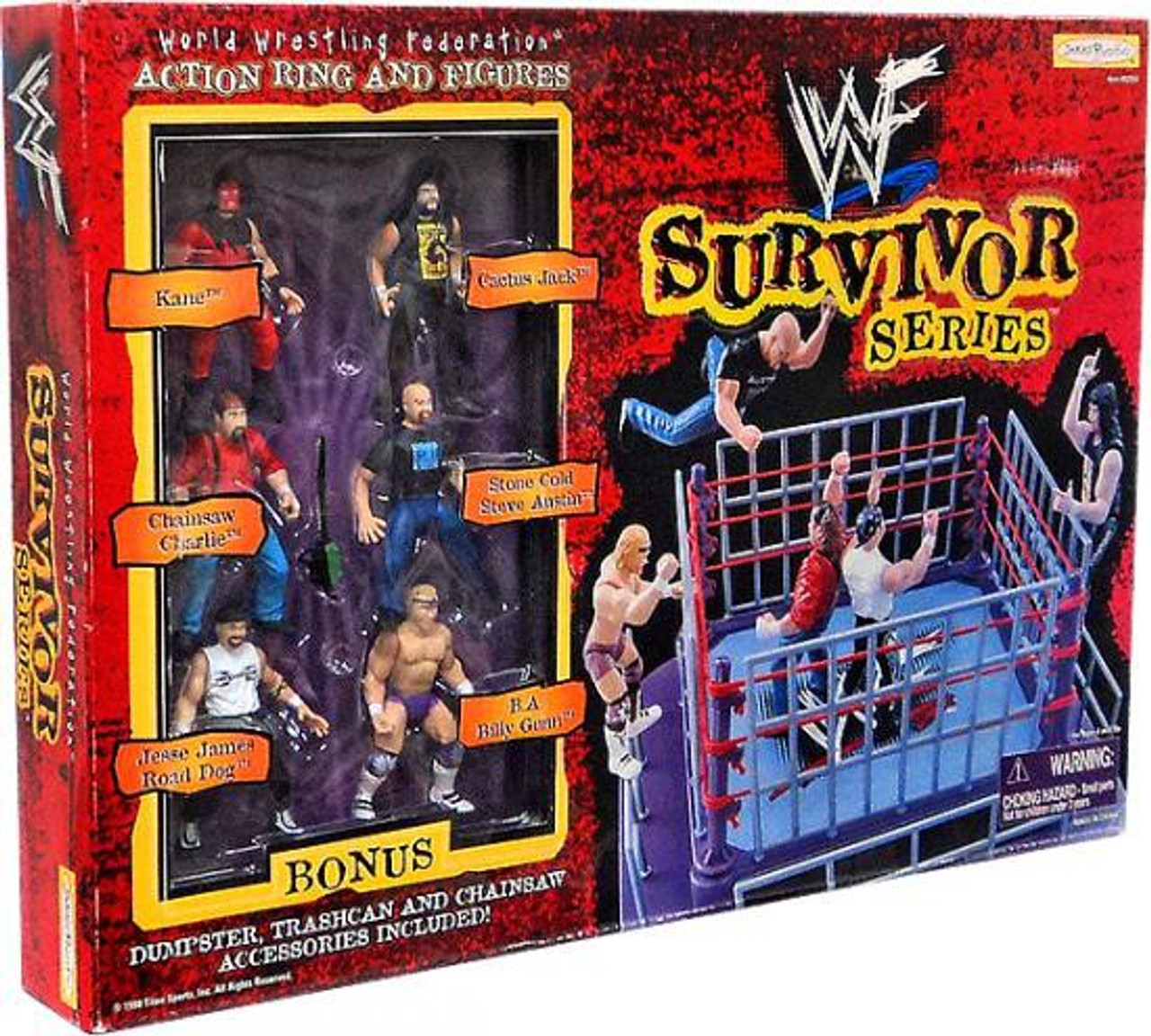 WWE Wrestling WWF Playsets Survivor Series Action Ring and Figures Action Figure Playset Jakks ...