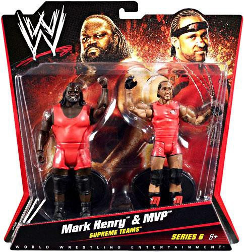 WWE Wrestling Series 6 MVP Mark Henry Action Figure 2Pack Mattel Toys