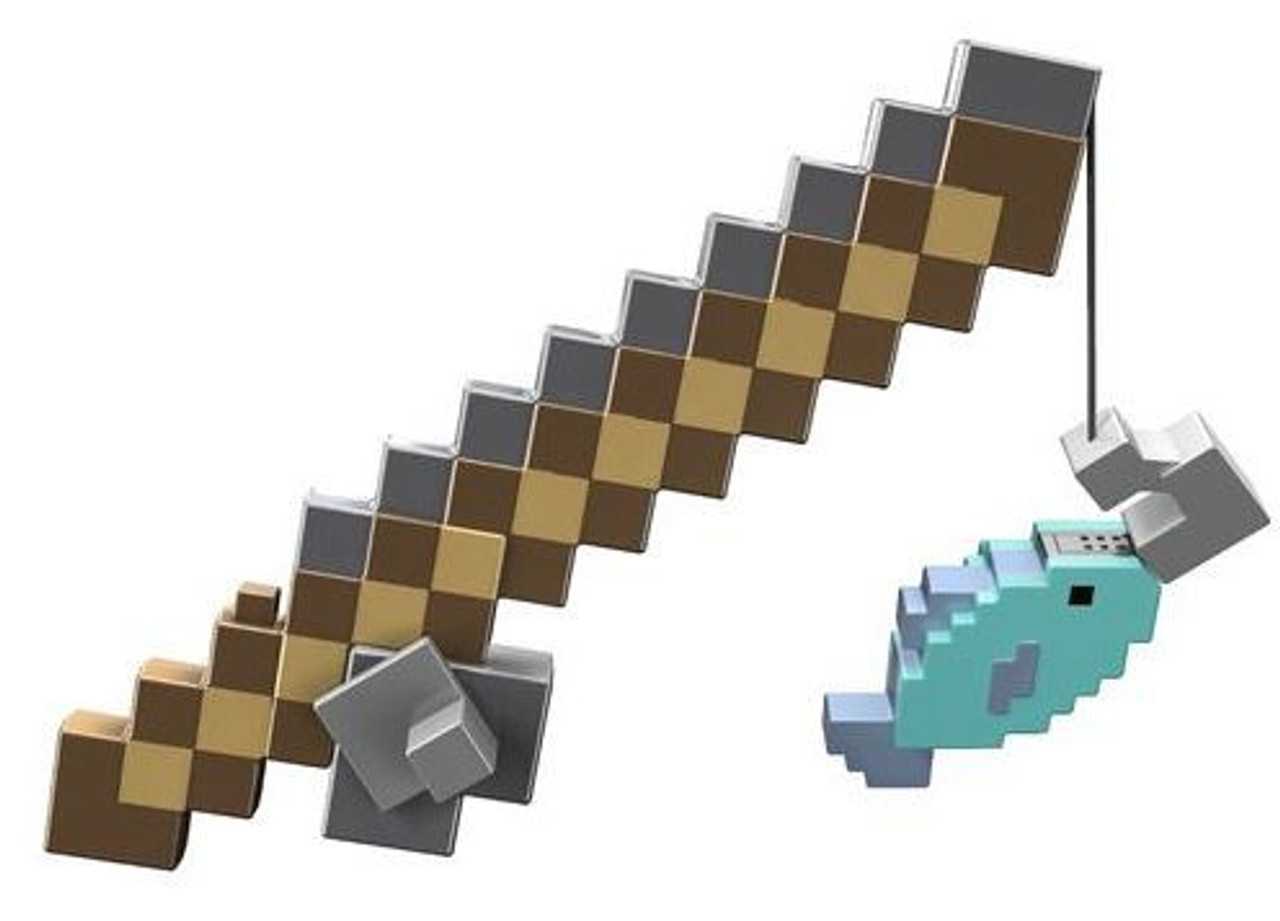 Minecraft Fishing Pole Roleplay Toy Mattel Toys ToyWiz