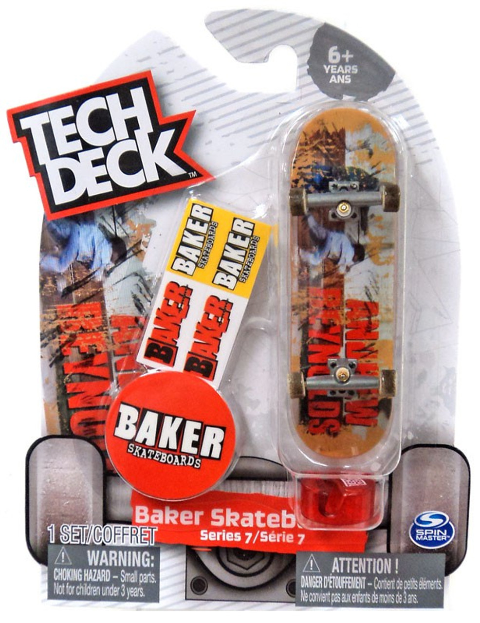 Tech Deck Series 7 Baker Skateboards 96mm Mini Skateboard Spin Master ...