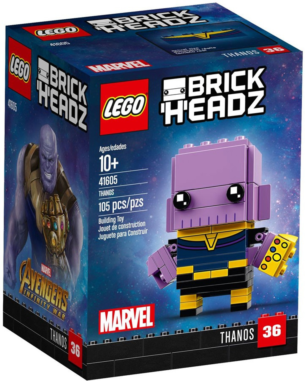 Image result for lego marvel thanos brick head