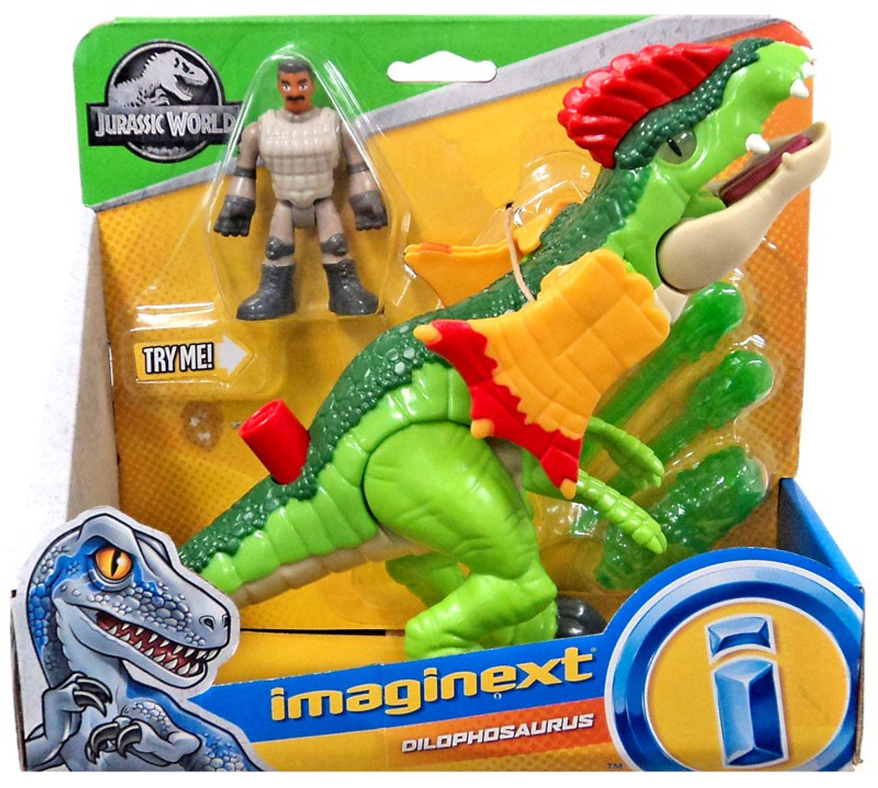 Jurassic World Imaginext Dilophosaurus Figure Set Mattel Toywiz 