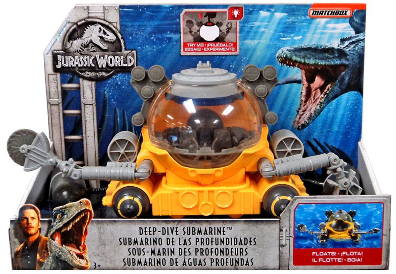 Jurassic World Matchbox Deep-Dive Submarine 3.75 Vehicle Mattel - ToyWiz