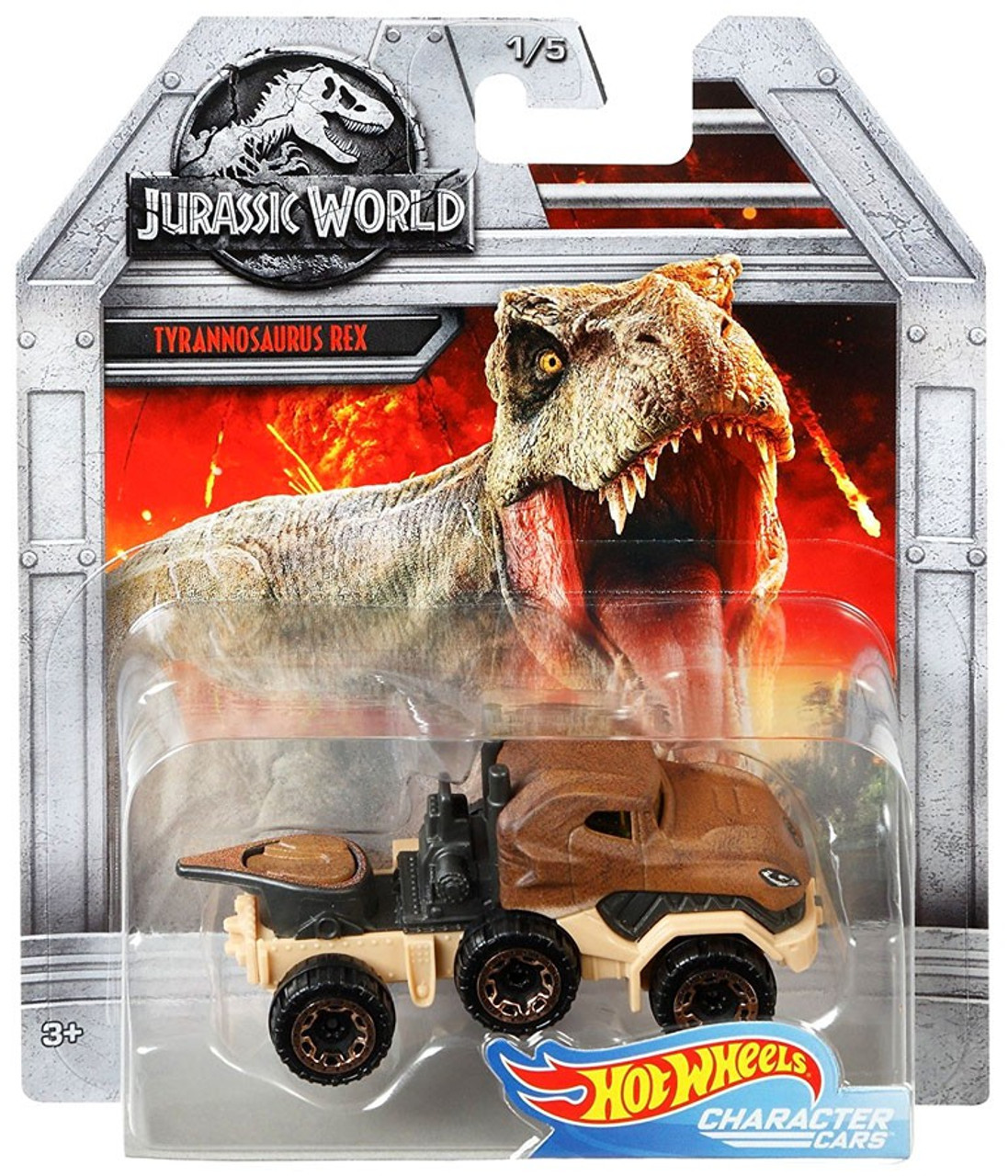 Jurassic World Hot Wheels Character Cars Tyrannosaurus Rex 164 Die Cast Car 15 Mattel Toywiz