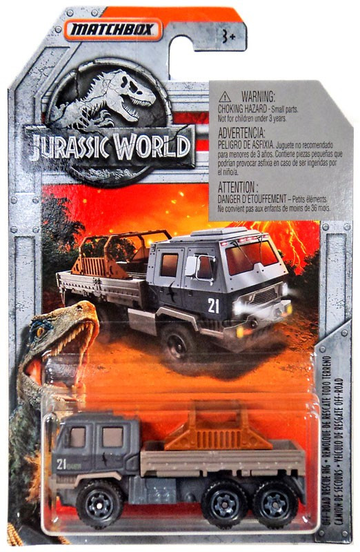 Jurassic World Matchbox Off-Road Rescue Rig 164 Diecast Vehicle Mattel ...