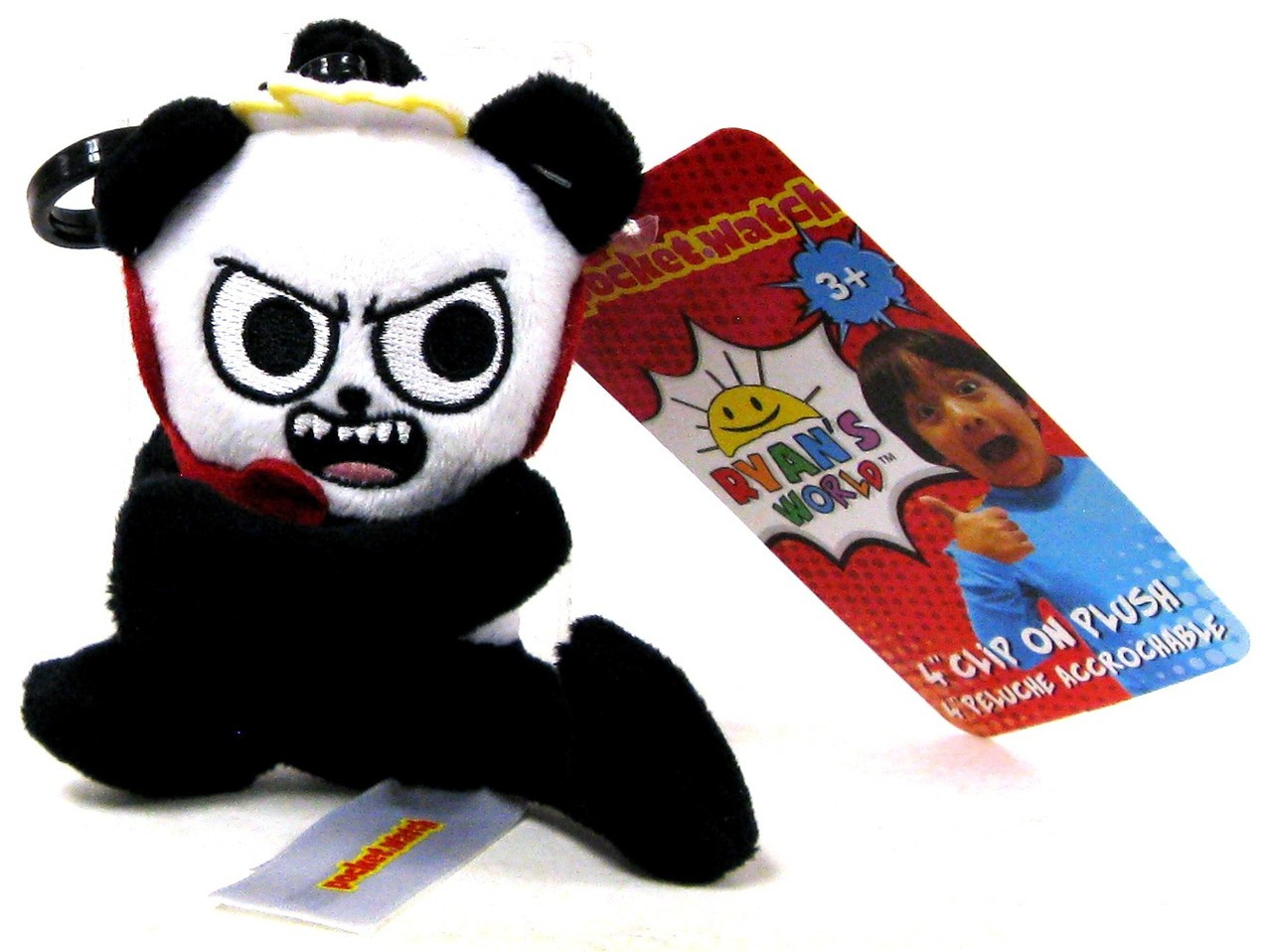 Ryans World Combo Panda 4 Clip On Plush Pocket Watch - ToyWiz