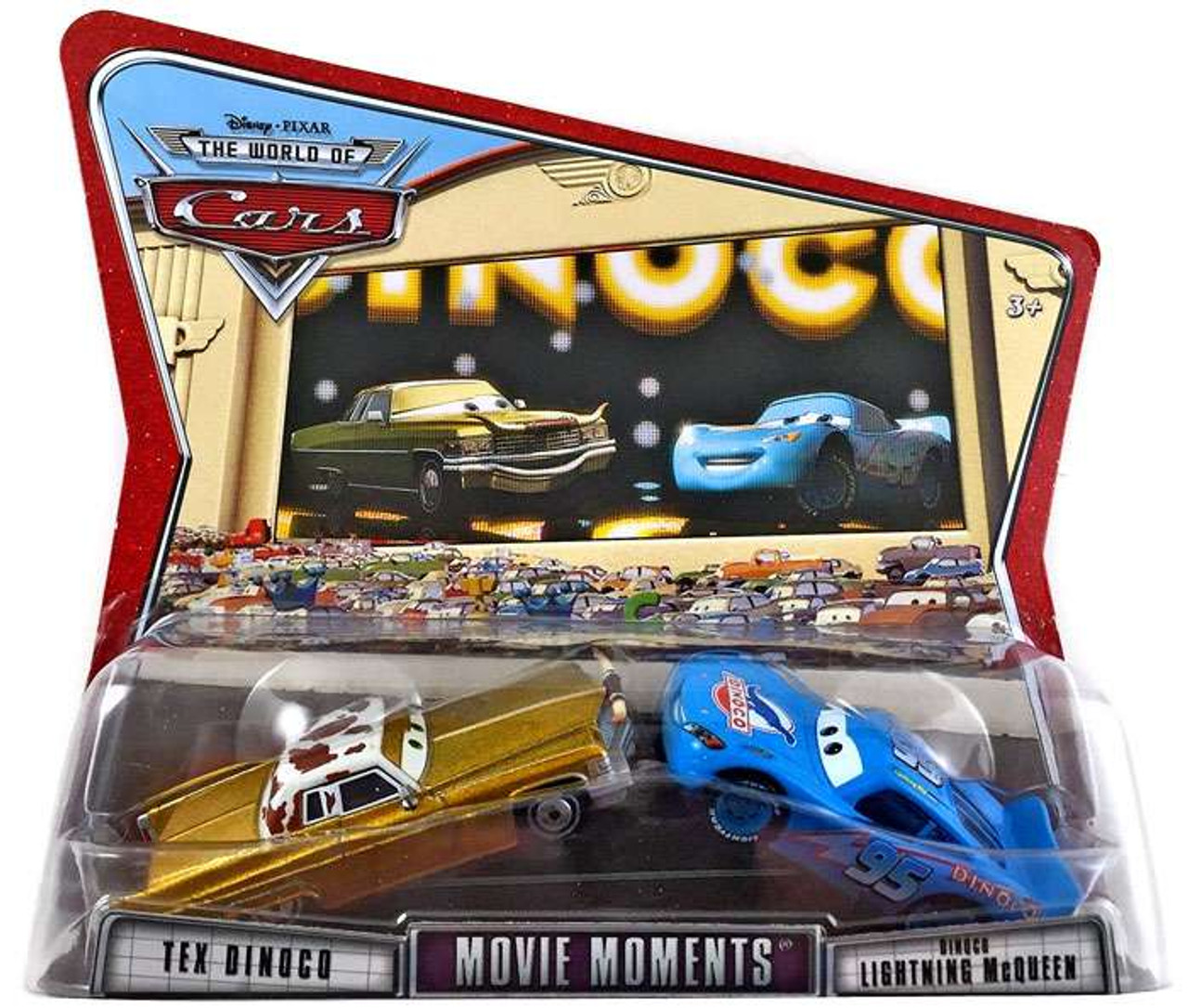 Disney Cars The World Of Cars Movie Moments Tex Dinoco Dinoco Mcqueen 155 Diecast Car 2 Pack 