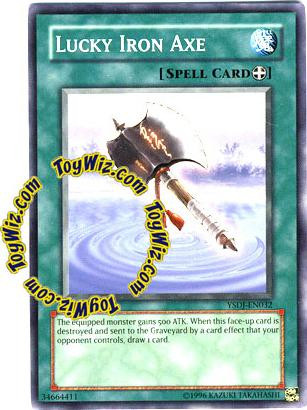 YuGiOh GX Starter Deck Jaden Yuki Single Card Common Lucky Iron Axe