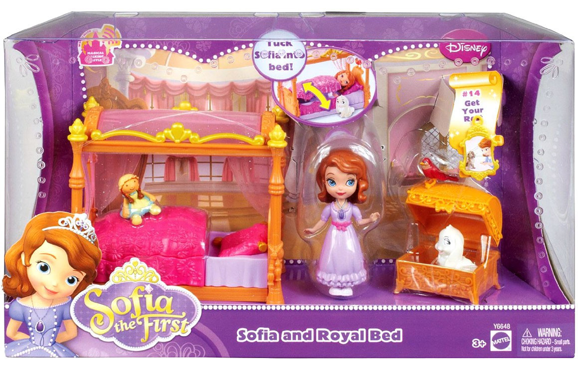 Disney Sofia the First Sofia and Royal Bed 3 Playset 14 Mattel Toys