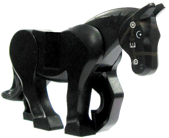 LEGO Castle Animals Black Articulated Horse Bridle Loose ToyWiz