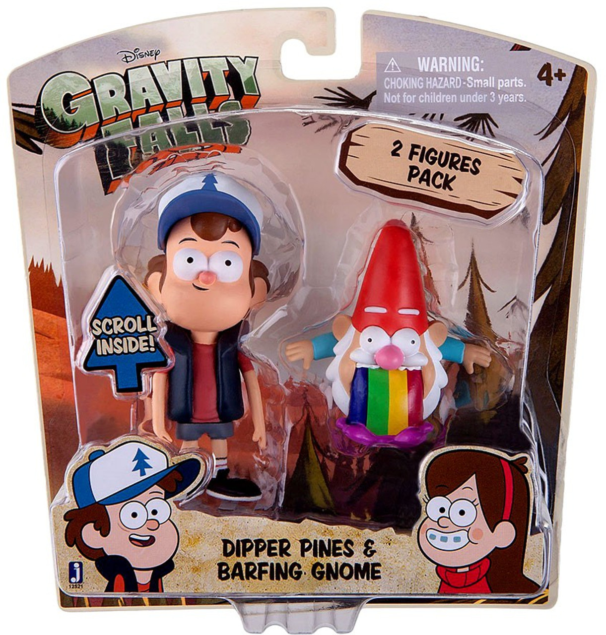Disney Gravity Falls Dipper Pines & Barfing Gnome Action Figure 2-Pack