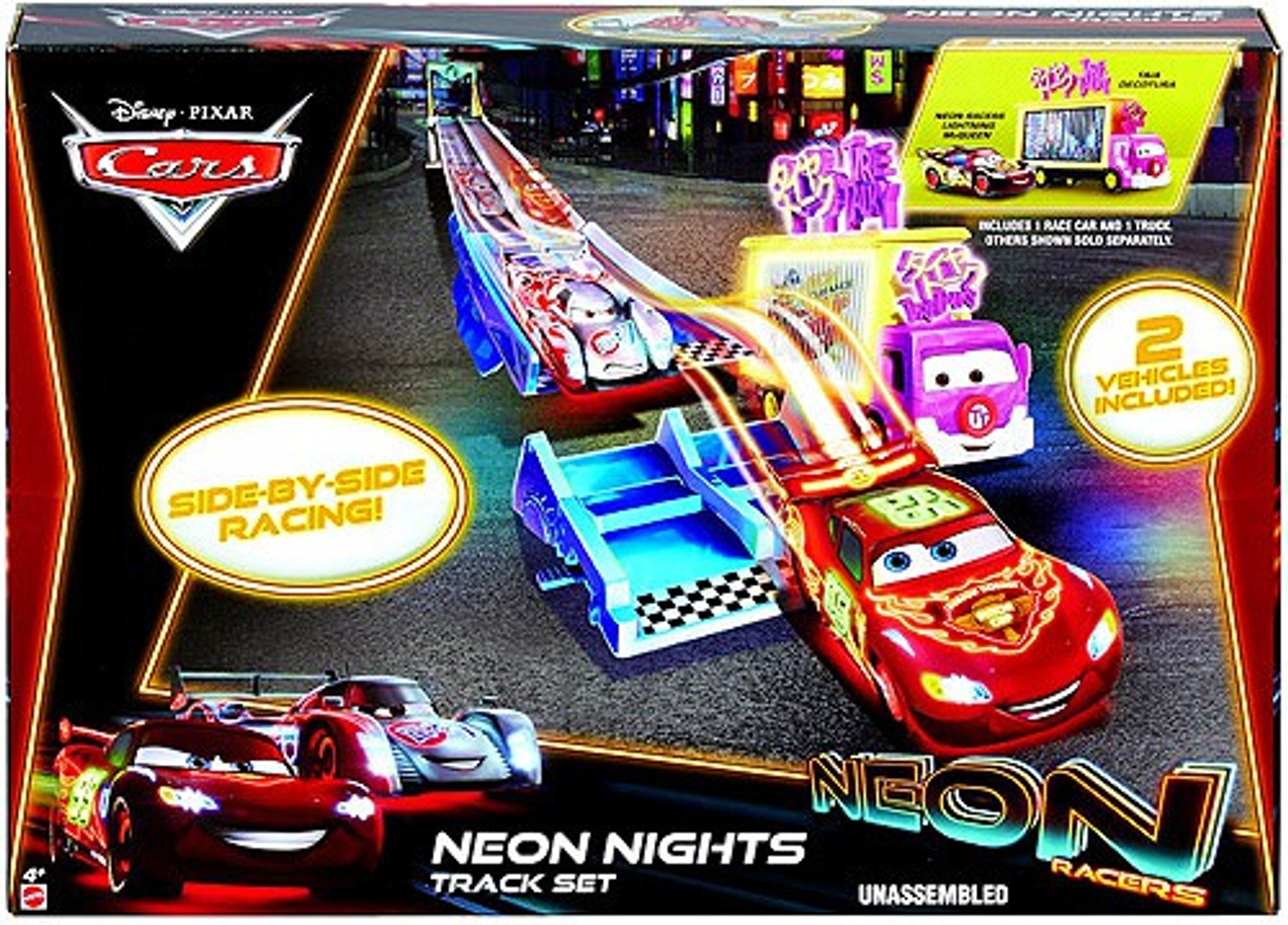 Disney Pixar Cars Neon Racers Neon Nights Exclusive 155 Diecast Car Track Set Mattel Toys Toywiz 