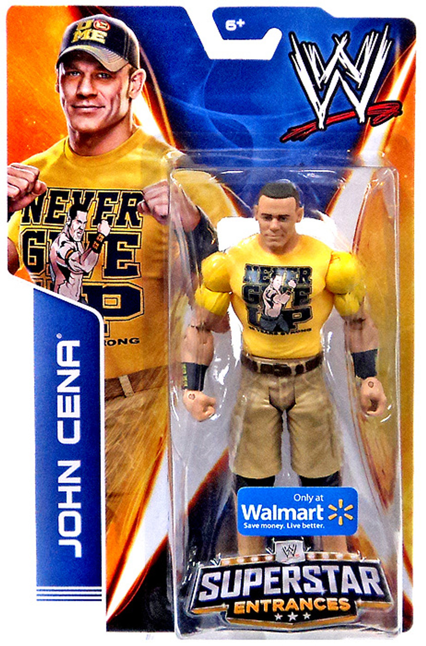 WWE Wrestling Superstar Entrances 2014 John Cena Exclusive Action ... - Mattel Wwe Wrestling 2014 Exclusive Superstar Entrances Action Figure John Cena Yellow Never Give Up T Shirt New 19  00243.1461309300