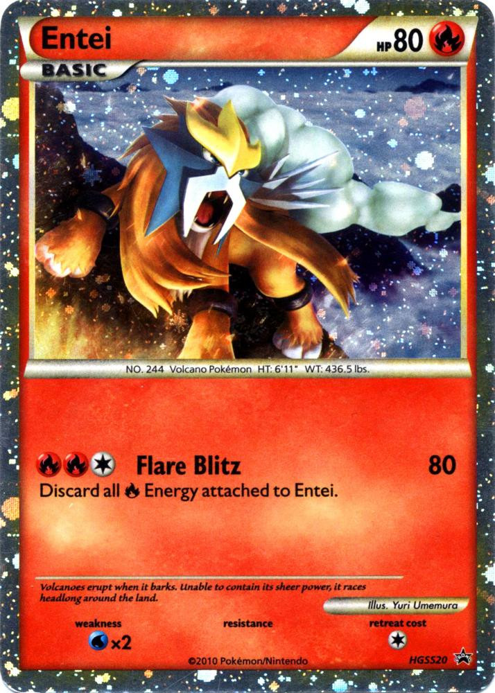 Pokemon HeartGold Soulsilver Promo Cards Single Card Rare Holo Entei