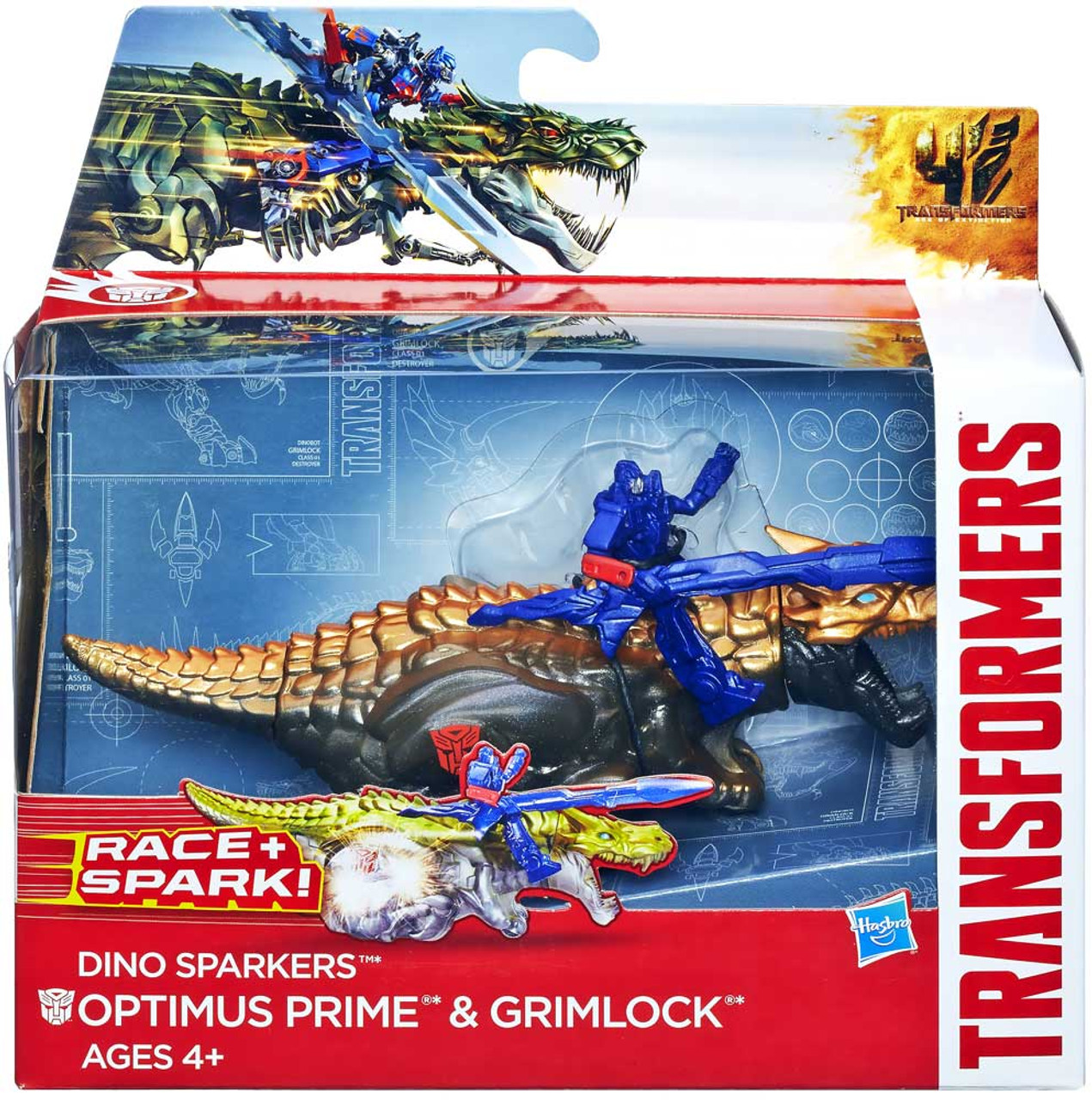 Transformers Age of Extinction Dino Sparkers Optimus Prime Grimlock