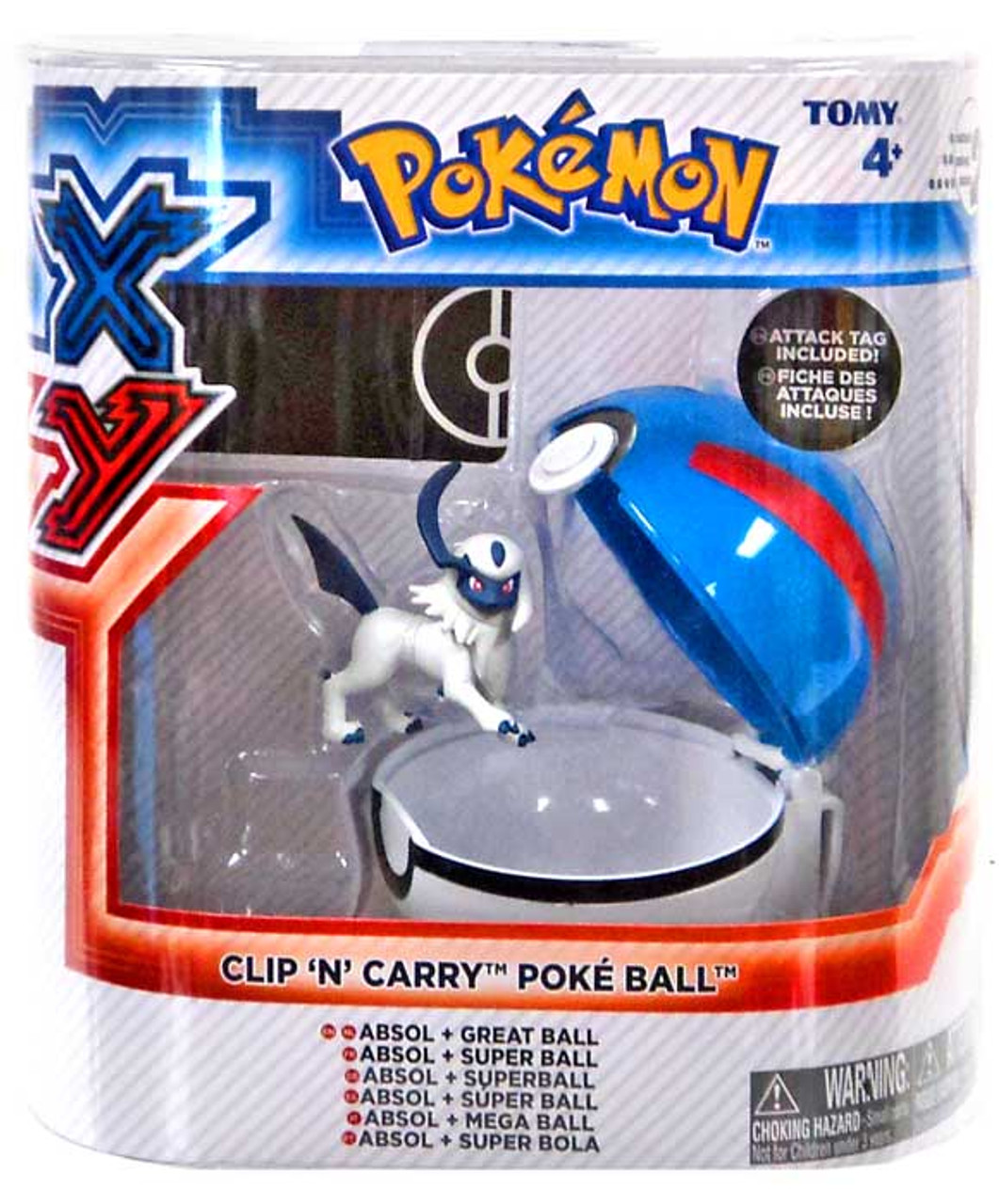 Pokemon Clip n Carry Pokeball Absol with Great Ball Figure Set Tomy ...