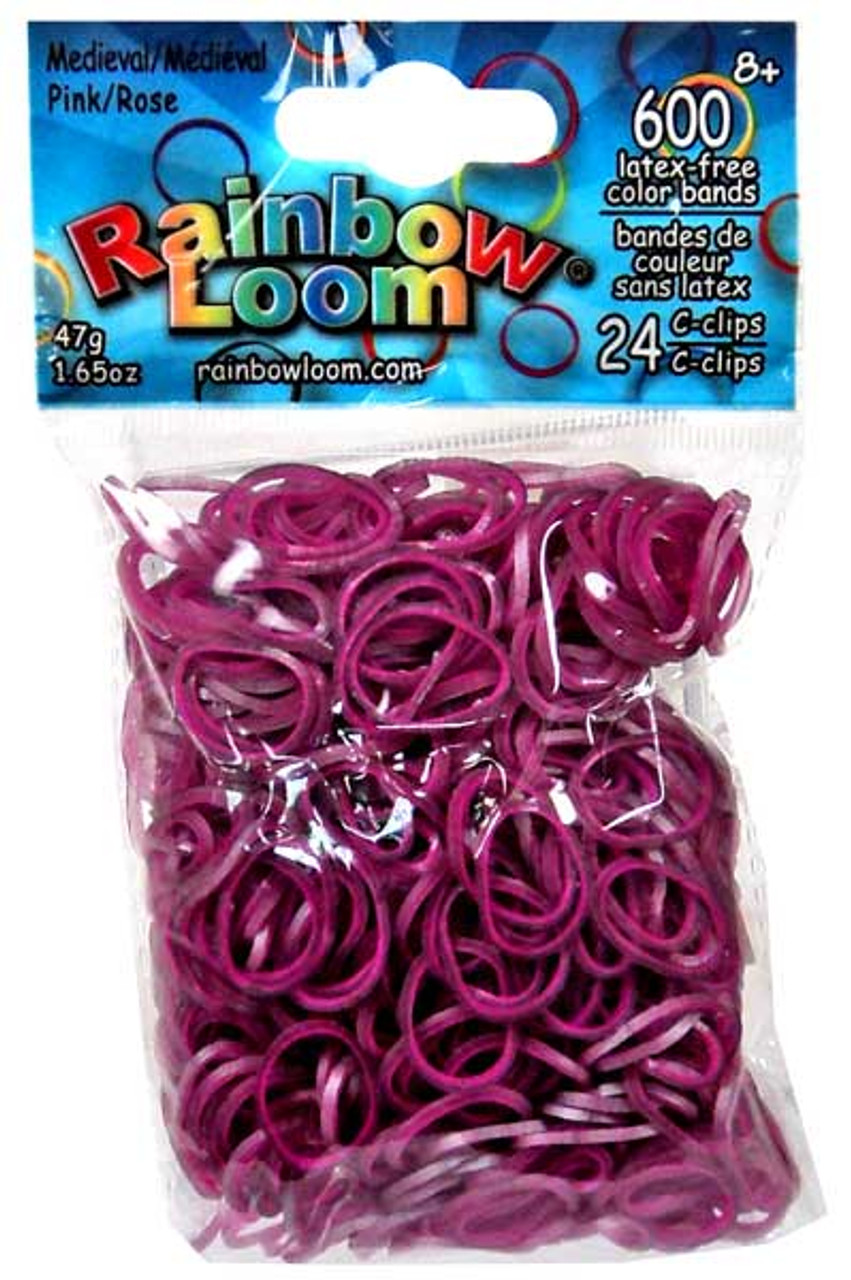 Rainbow Loom Medieval Pink Rubber Bands Refill Pack 600 ct Twistz Bandz ToyWiz