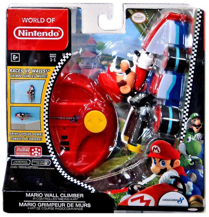 World of Nintendo Mario Kart 8 Mario Wall Climber RC Racing Kart Jakks