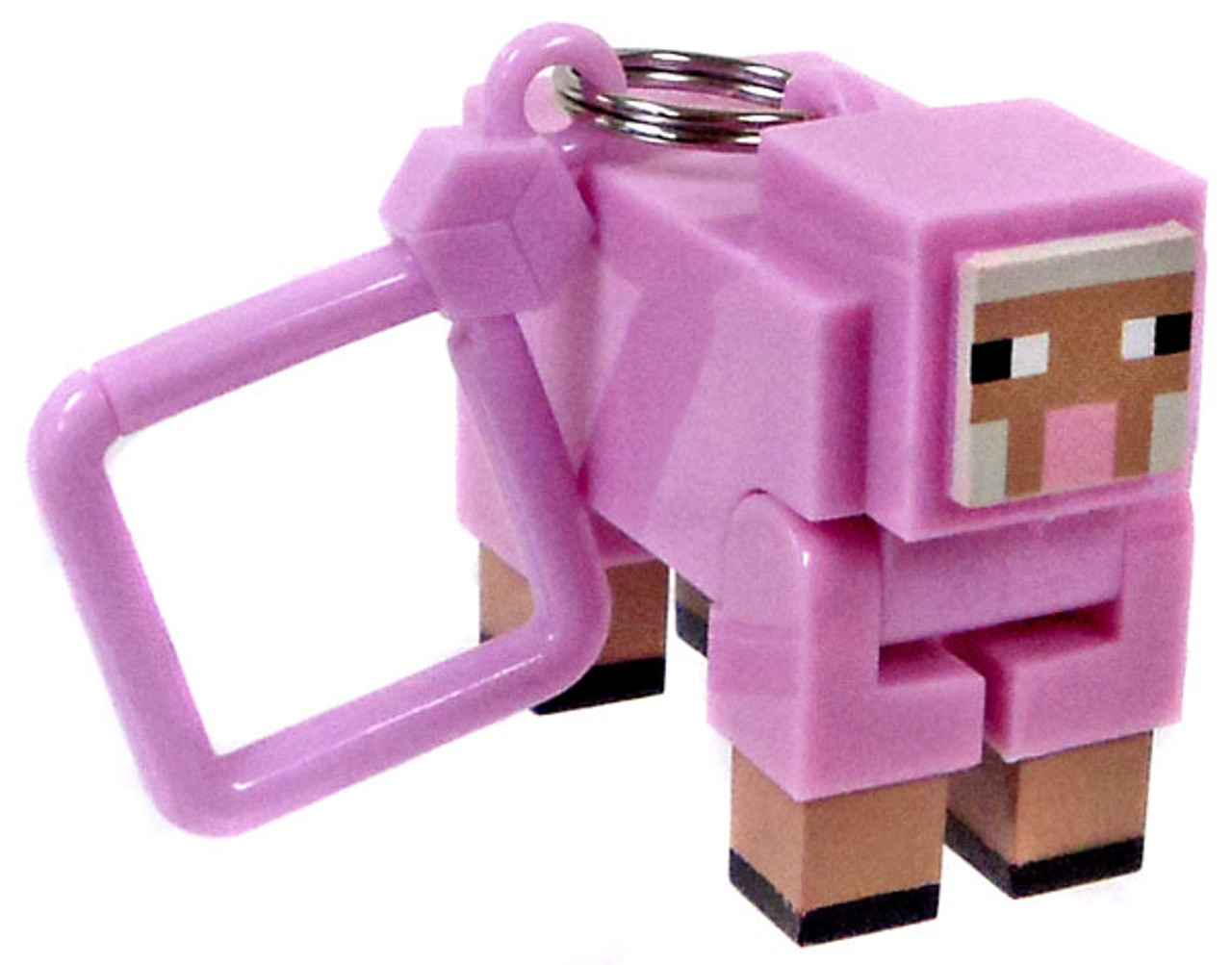 minecraft hangers series 1 pink sheep 3 keychain chase variant loose