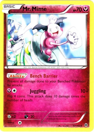 Pokemon X Y BREAKthrough Single Card Rare Mr. Mime 97 - ToyWiz