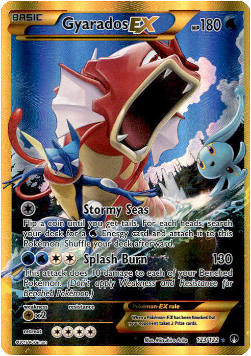 Pokemon X Y BREAKpoint Single Card Secret Rare Holo EX Gyarados-EX 123 ...