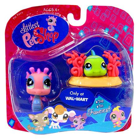Littlest Pet Shop Seahorse Clown Fish Exclusive Figure 2-Pack 710, 711