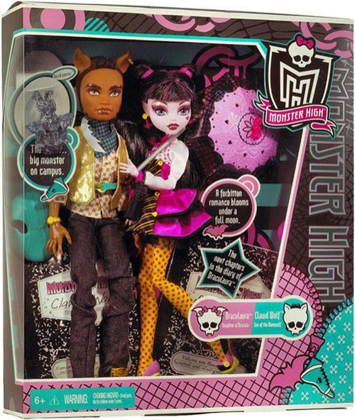 Monster High Draculaura Clawd Wolf 10.5 Doll 2Pack Mattel Toys ToyWiz