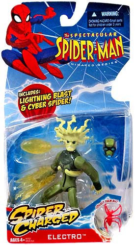 The Spectacular Spider-Man Animated Series Electro Action Figure Spider