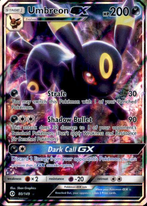 Pokemon Sun Moon Sun Moon Base Set Single Card Ultra Rare Holo Umbreon ...