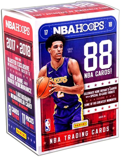 NBA Basketball 2017-18 NBA Hoops Trading Card BLASTER Box 11 Packs