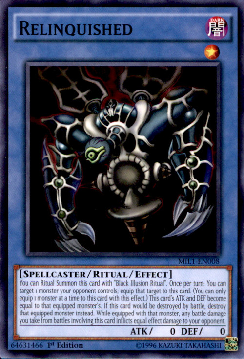 YuGiOh Millennium Pack Single Card Common Relinquished ...