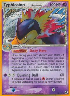 pokemon ex dragon frontiers single card rare holo typhlosion delta