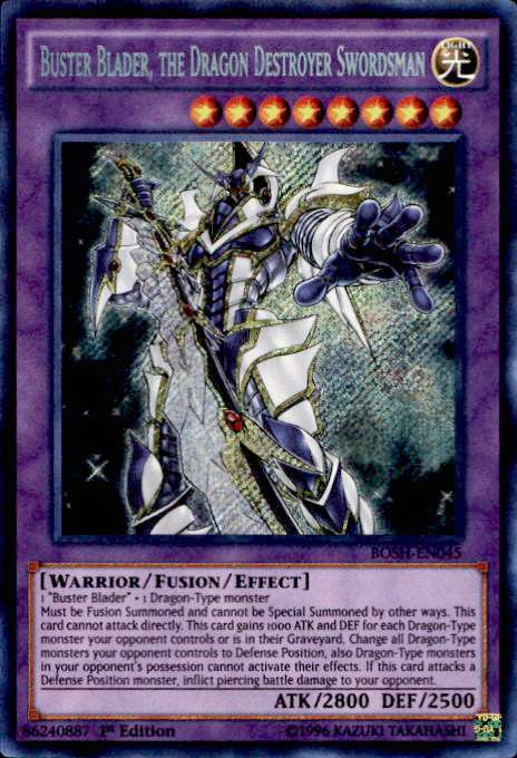 yugioh breakers of shadow single card secret rare buster blader the