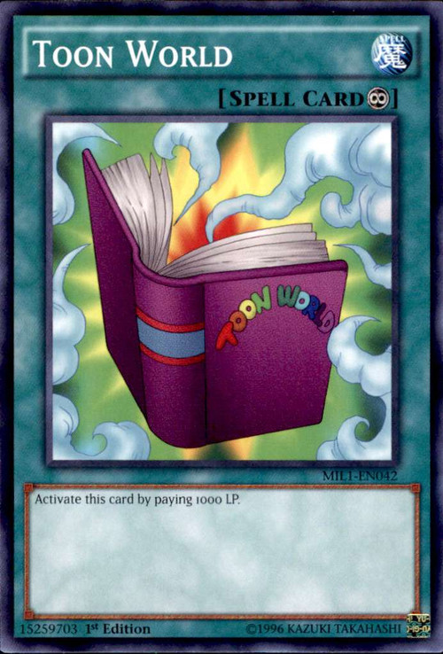 yugioh millennium pack single card common toon world mil1 business card