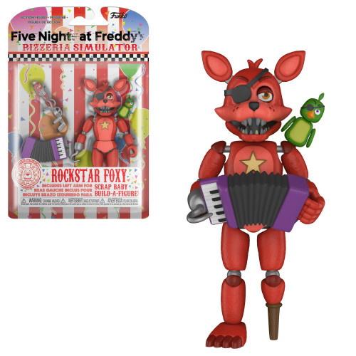 five nights at freddy's pizza simulator rockstar foxy action figure