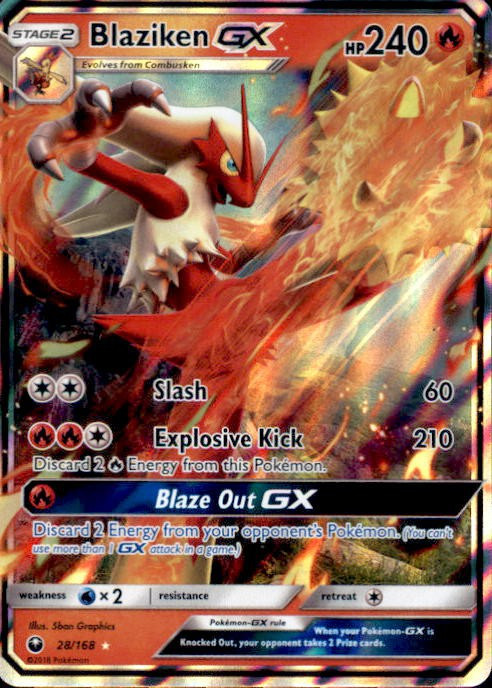 Pokemon Celestial Storm Single Card Ultra Rare Holo Blaziken-GX 28 - ToyWiz