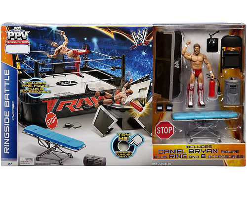 WWE Wrestling PPV Headquarters Ringside Battle Ring Exclusive Playset ...