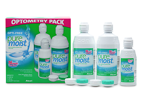 Opti-Free Pure Moist Multi-Purpose Solution Value Pack Front Opti-Free Pure Moist Multi-Purpose Solution Value Pack Front