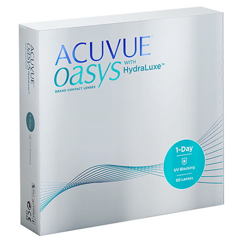 Acuvue 1 Day Oasys with HydraLuxe 90 Pack Front Acuvue 1 Day Oasys with HydraLuxe 90 Pack Front