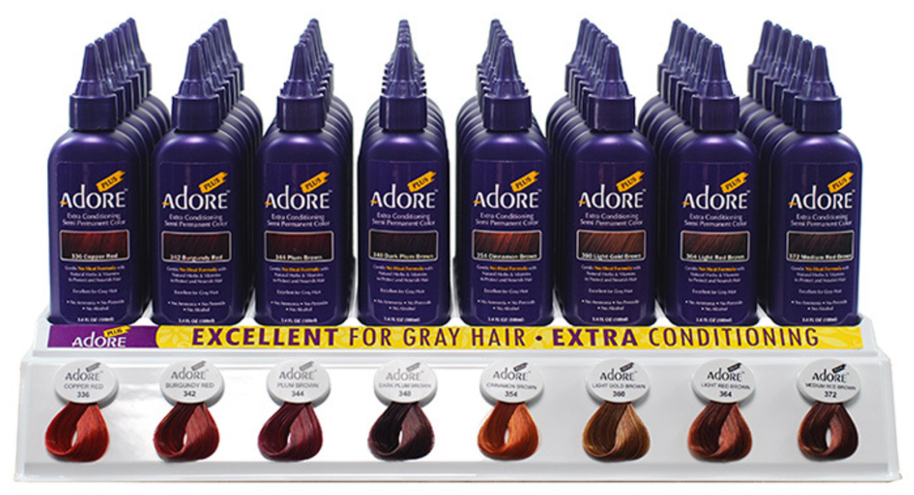 ADORE PLUS EXTRA CONDITIONING SEMI PERMANENT HAIR COLOR 3 4oz Top   Adore  99764.1436208319 