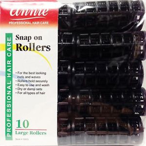 Annie Snap On Magnetic Rollers 1 2 Jumbo Top Hair Wigs Annie Snap On Rollers 10 Large 7 8 Black