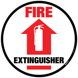 Fire Extinguisher Floor Sign